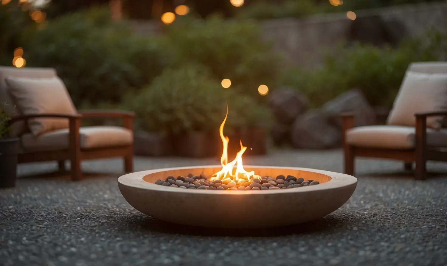 focal fire pit feature